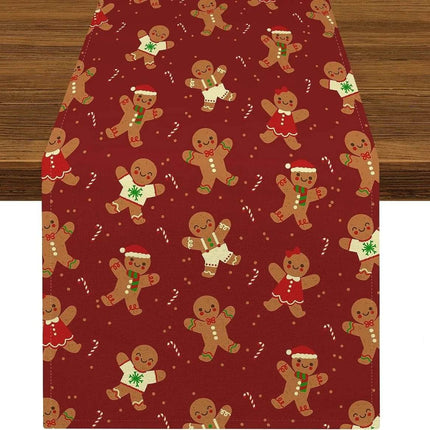 Christmas Holiday Linen Gnome Table Runner - Table Runner - Party Essentials - Mad Fly Essentials