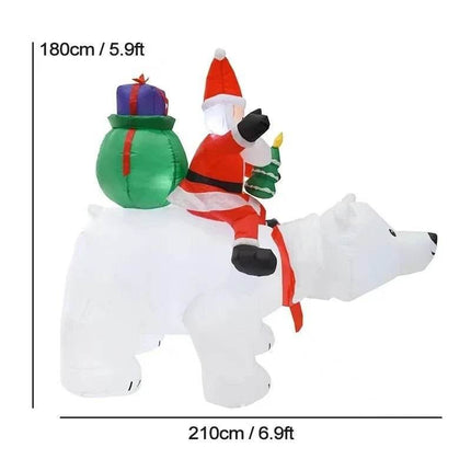 Inflatable LED Santa Bear Garden Outdoor Christmas Decor - Christmas Decor - Warm like home - Mad Fly Essentials