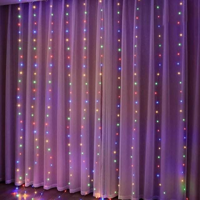 Christmas Decor Curtain Lights Garland Sequin Christmas Decor Mad Fly Essentials Mad Fly Essentials