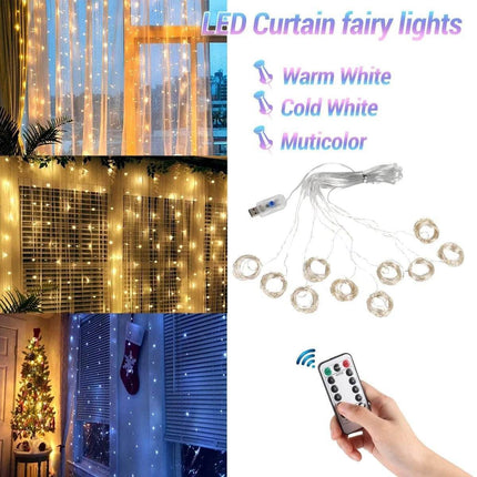 Curtain Lights Garland Sequin Christmas Decor - Christmas Decor - Mad Fly Essentials - Mad Fly Essentials