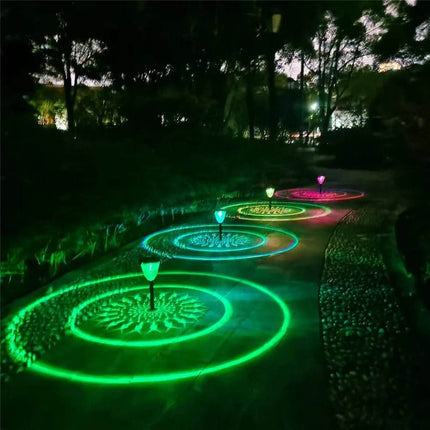 Circle Shadow Solar LED Garden Light - LED Garden Light - RXSFY - Mad Fly Essentials