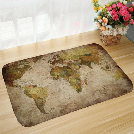 cLoocL Home & Garden Home Entrance World Map Floor Mats