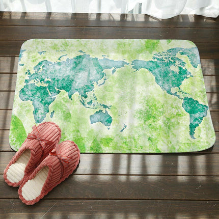 cLoocL Home & Garden Home Entrance World Map Floor Mats