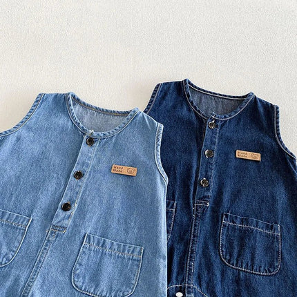 Clothing Set Baby Boy Denim 3 - 24M Toddler Overalls + Hat - Clothing Set - AiLe Rabbit - Mad Fly Essentials