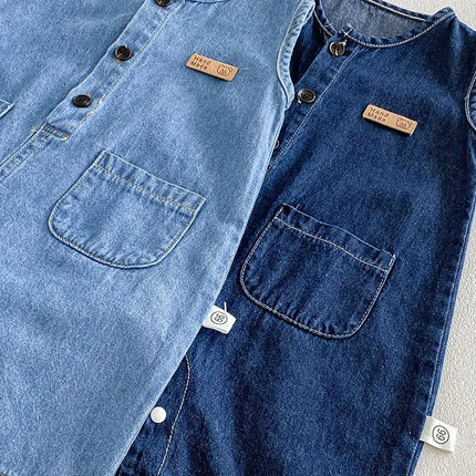 Clothing Set Baby Boy Denim 3 - 24M Toddler Overalls + Hat - Clothing Set - AiLe Rabbit - Mad Fly Essentials