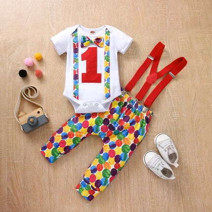 Clothing Set Baby Boy First Birthday Rompers Overalls - Clothing Set - Prowow - Mad Fly Essentials