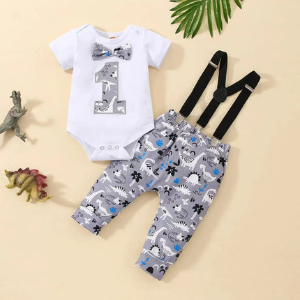 Clothing Set Baby Boy First Birthday Rompers Overalls - Clothing Set - Prowow - Mad Fly Essentials