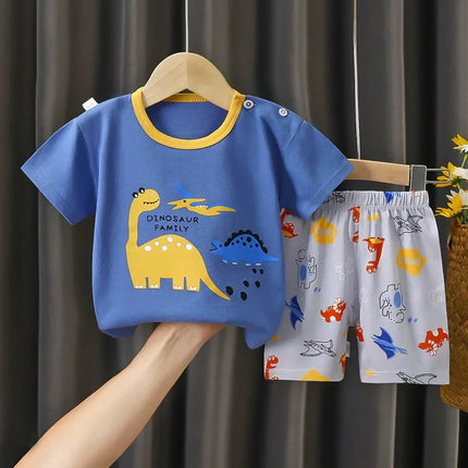 Clothing Set Baby Boys Cartoon Crocodile Top Shorts - Clothing Set - AOSTA BETTY - Mad Fly Essentials