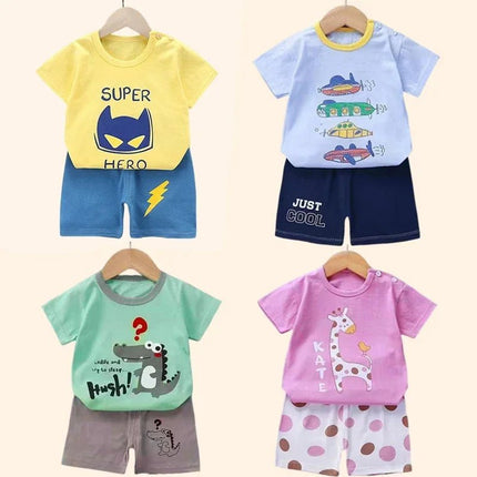 Clothing Set Baby Boys Cartoon Crocodile Top Shorts - Clothing Set - AOSTA BETTY - Mad Fly Essentials