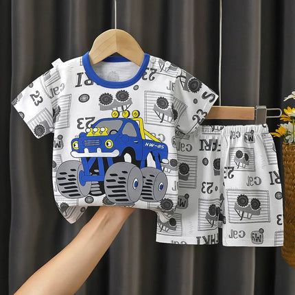 Clothing Set Baby Boys Cartoon Crocodile Top Shorts - Clothing Set - AOSTA BETTY - Mad Fly Essentials