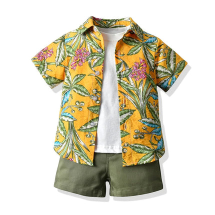 Clothing Set Baby Boys Tropical Paradise Floral Pants Set - Clothing Set - Top and top - Mad Fly Essentials