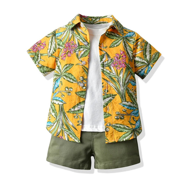 Clothing Set Baby Boys Tropical Paradise Floral Pants Set - Clothing Set - Top and top - Mad Fly Essentials