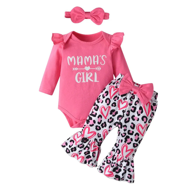 Clothing Set Baby Girl Infant Long Mama 3pc Outfit - Clothing Set - ABreeze - Mad Fly Essentials