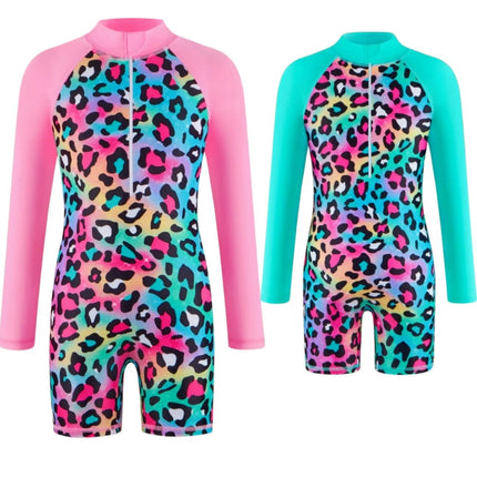 Clothing Set Kids Girl Leopard Rash Guard Swimwear - Clothing Set - Afairytale - Mad Fly Essentials