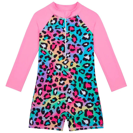 Clothing Set Kids Girl Leopard Rash Guard Swimwear - Clothing Set - Afairytale - Mad Fly Essentials