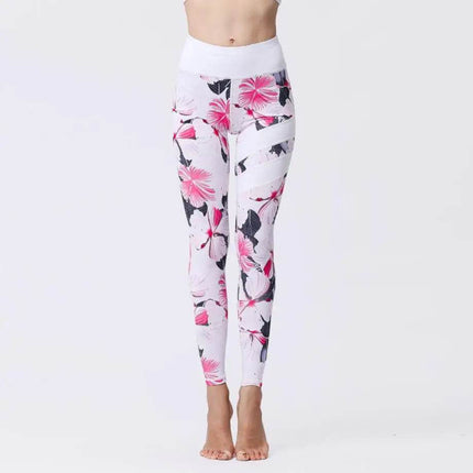 Cloud Hide Women High Waist Yoga Floral Fitness Leggings - Fitness Leggings - Cloud Hide - Mad Fly Essentials