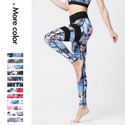 Cloud Hide Women High Waist Yoga Floral Fitness Leggings - Fitness Leggings - Cloud Hide - Mad Fly Essentials
