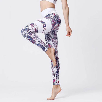 Cloud Hide Women High Waist Yoga Floral Fitness Leggings - Fitness Leggings - Cloud Hide - Mad Fly Essentials