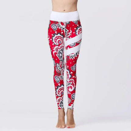 Cloud Hide Women High Waist Yoga Floral Leggings - Mad Fly Essentials