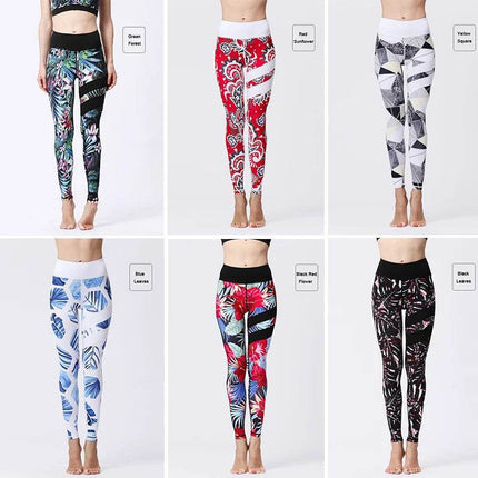 Cloud Hide Women High Waist Yoga Floral Fitness Leggings - Fitness Leggings - Cloud Hide - Mad Fly Essentials