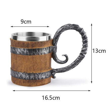 Coffee Mug 600ml Stainless Dragon Snake Animal Beer Mug - Coffee Mug - Medieval Decor - Mad Fly Essentials