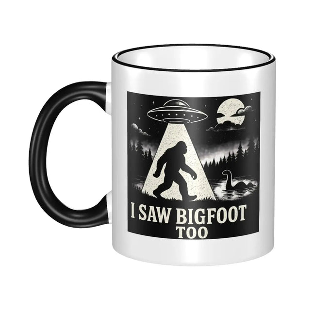 Coffee Mug Bigfoot UFO Alien Vintage Mug - Coffee Mug - Light Magic - Mad Fly Essentials