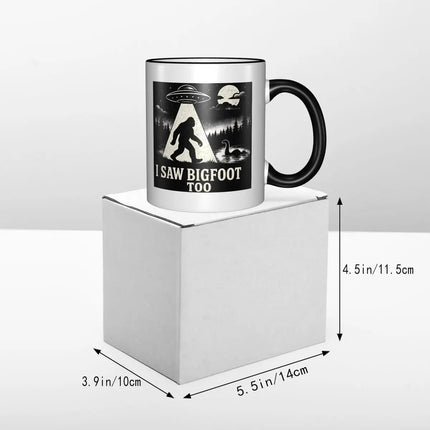 Coffee Mug Bigfoot UFO Alien Vintage Mug - Coffee Mug - Light Magic - Mad Fly Essentials