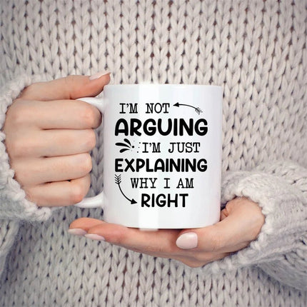 Coffee Mug Not Arguing Just Explaining Drinkware - Coffee Mug - Aiuhu - Mad Fly Essentials