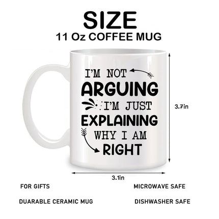 Coffee Mug Not Arguing Just Explaining Drinkware - Coffee Mug - Aiuhu - Mad Fly Essentials