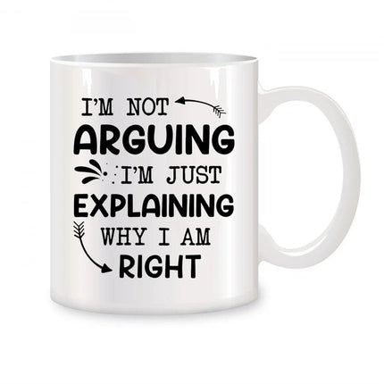 Coffee Mug Not Arguing Just Explaining Drinkware - Coffee Mug - Aiuhu - Mad Fly Essentials