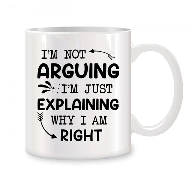 Coffee Mug Not Arguing Just Explaining Drinkware - Coffee Mug - Aiuhu - Mad Fly Essentials