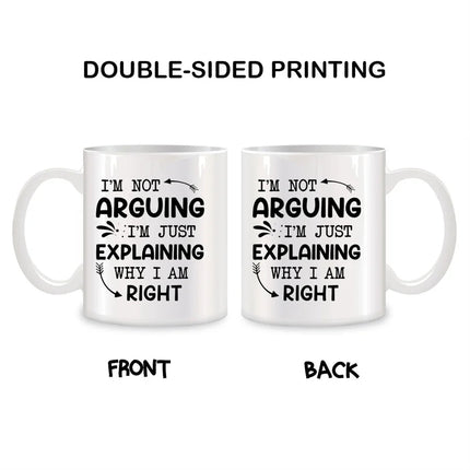 Coffee Mug Not Arguing Just Explaining Drinkware - Coffee Mug - Aiuhu - Mad Fly Essentials