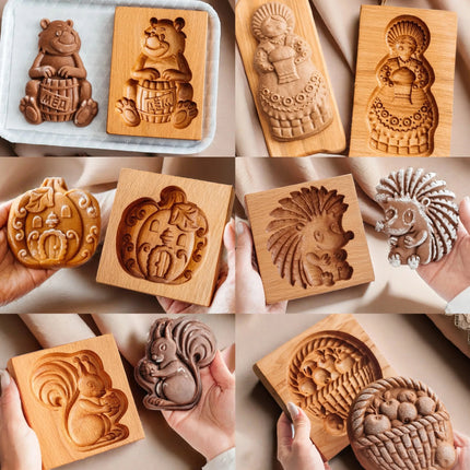 Cookie Cutter Wood Heart 3D DIY Embossed Cutlery - Cookie Cutter - supple - Mad Fly Essentials