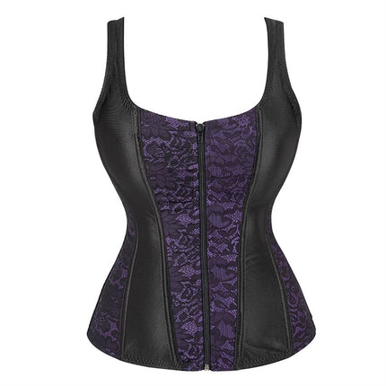 Corset Women Strap Polka Jacquard Gothic Bustier - Corset - ELSVIOS - Mad Fly Essentials