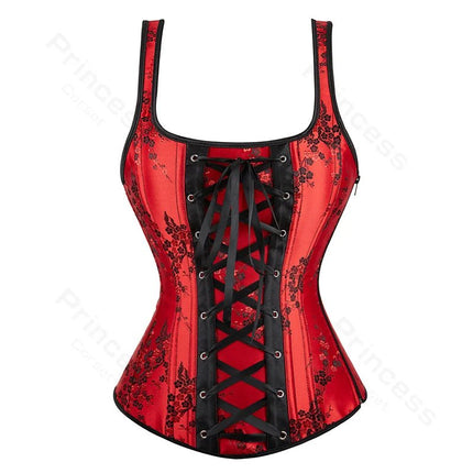Corset Women Strap Polka Jacquard Gothic Bustier - Corset - ELSVIOS - Mad Fly Essentials