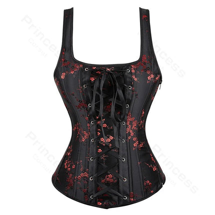 Corset Women Strap Polka Jacquard Gothic Bustier - Corset - ELSVIOS - Mad Fly Essentials
