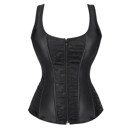 Corset Women Strap Polka Jacquard Gothic Bustier - Corset - ELSVIOS - Mad Fly Essentials