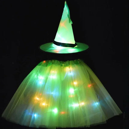 Costume Dress Kids Baby Girl Halloween LED Witch Hat Spider Dress - Costume Dress - Fashicon - Mad Fly Essentials