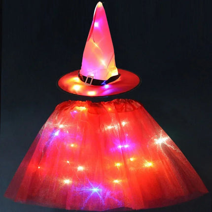 Costume Dress Kids Baby Girl Halloween LED Witch Hat Spider Dress - Costume Dress - Fashicon - Mad Fly Essentials