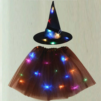 Costume Dress Kids Baby Girl Halloween LED Witch Hat Spider Dress - Costume Dress - Fashicon - Mad Fly Essentials
