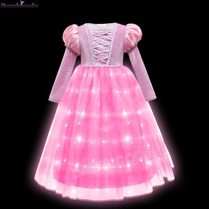 Costume Dress LED Girl Birthday Party Pink Dress - Costume Dress - ollobebe - Mad Fly Essentials