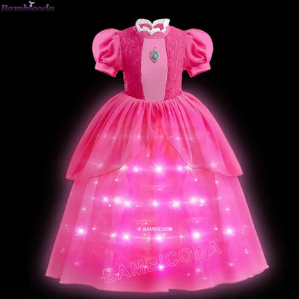 Costume Dress LED Girl Birthday Party Pink Dress - Costume Dress - ollobebe - Mad Fly Essentials