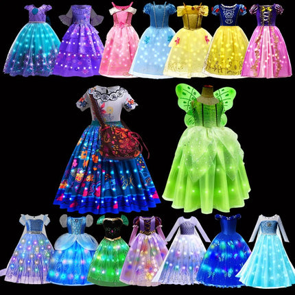 Costume Dress LED Girl Birthday Party Pink Dress - Costume Dress - ollobebe - Mad Fly Essentials