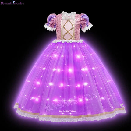 Costume Dress LED Girl Birthday Party Pink Dress - Costume Dress - ollobebe - Mad Fly Essentials