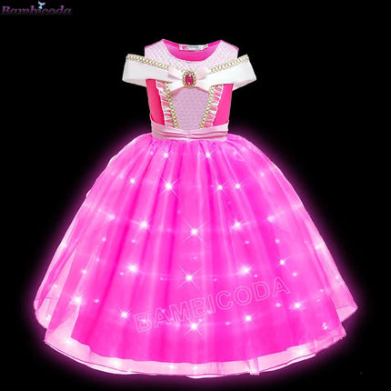 Costume Dress LED Girl Birthday Party Pink Dress - Costume Dress - ollobebe - Mad Fly Essentials