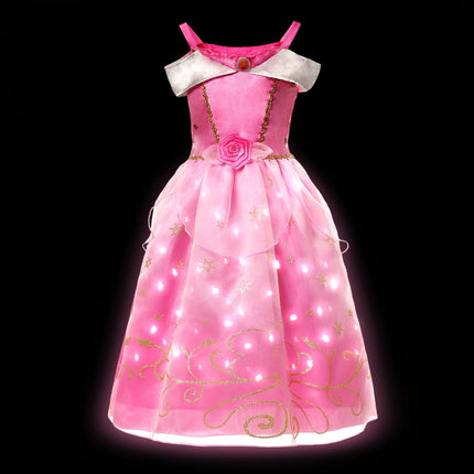 Costume Dress LED Girl Birthday Party Pink Dress - Costume Dress - ollobebe - Mad Fly Essentials