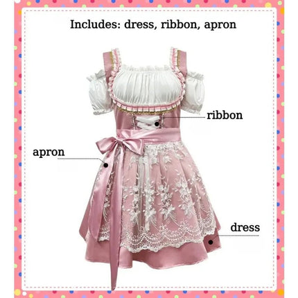 Costume Dress Oktoberfest Beer Maid Halloween Dirndl Costume - Costume Dress - 829 - Mad Fly Essentials