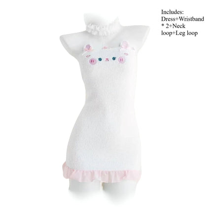 Costume Dress Women 5pc Japanese Anime Cat Bunny Cosplay Lingerie - Costume Dress - Tumilkets Womens Apparel - Mad Fly Essentials