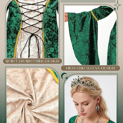 Costume Dress Women Halloween Medieval Retro Court Costume - Costume Dress - Medieval Dress - Mad Fly Essentials