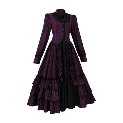 Costume Dress Women Medieval Gothic Black Lace Cosplay Costume - Costume Dress - Five Shell - Mad Fly Essentials